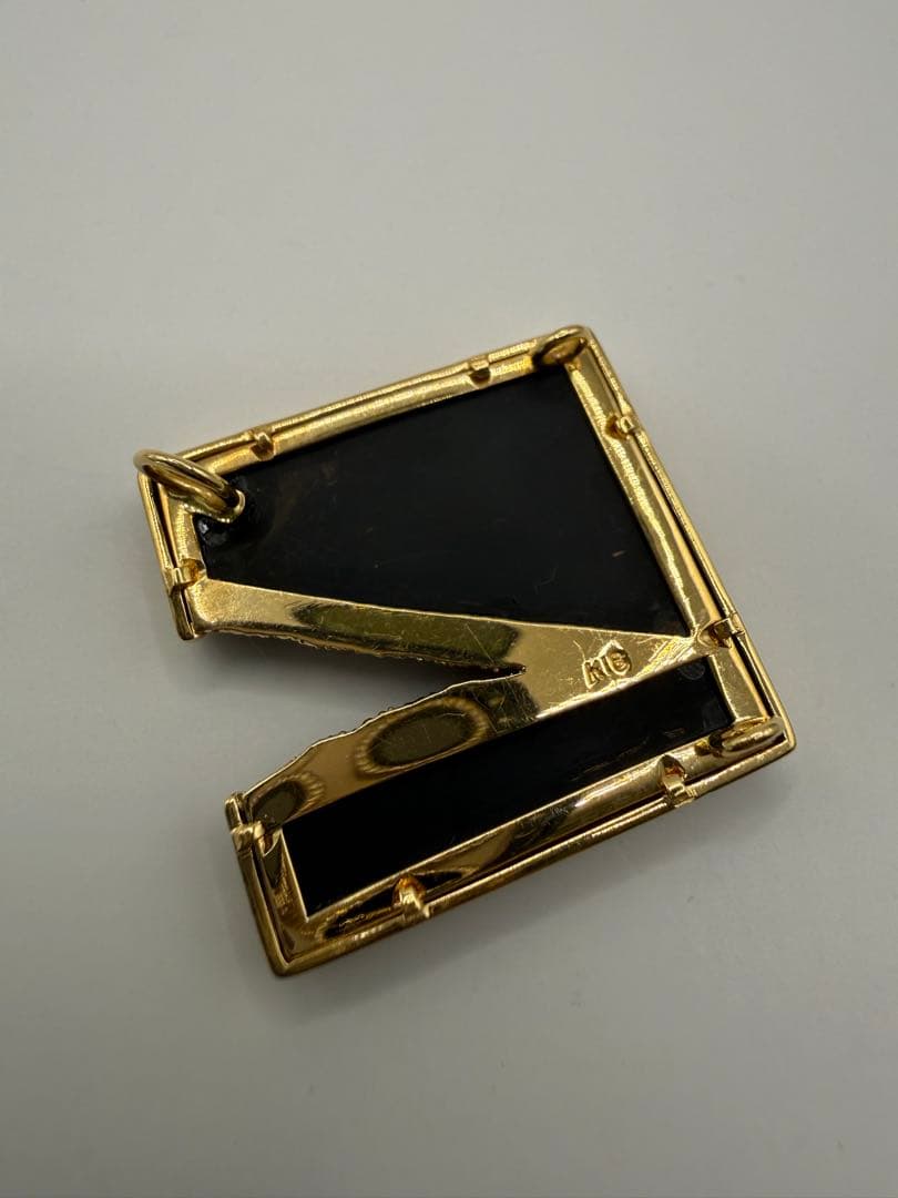 美品　18金 オニキス　ペンダントトップ