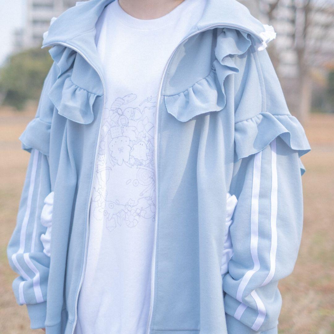 新品未使用　satoi パーカー　フリルパーカー　フーディ　Bigパーカー