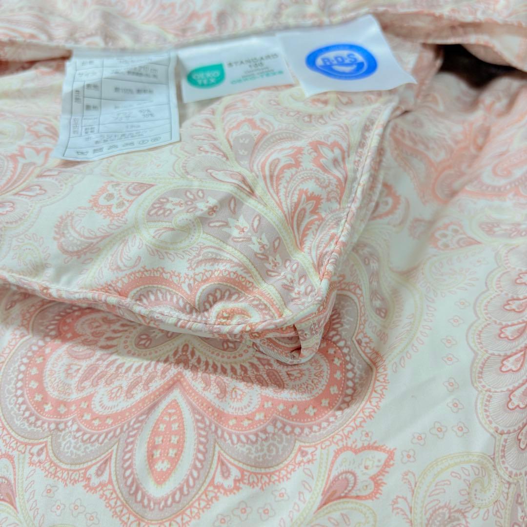 61新品開封済み　羽毛布団　シングル掛け布団　100％羽毛1.4kg　RDS認証