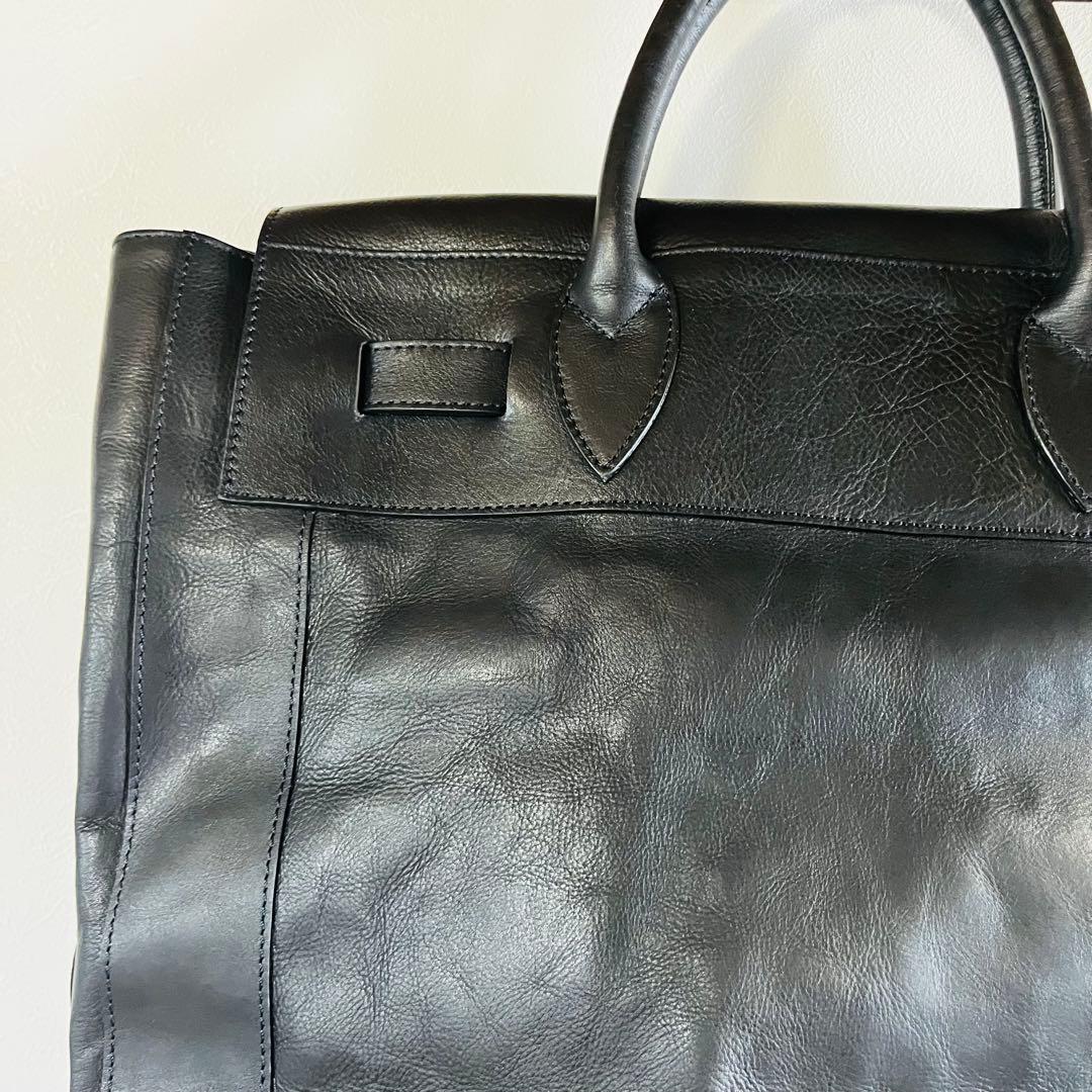 【本革】オーダー品　フルレザーショルダーバック　ブラック　一点もの