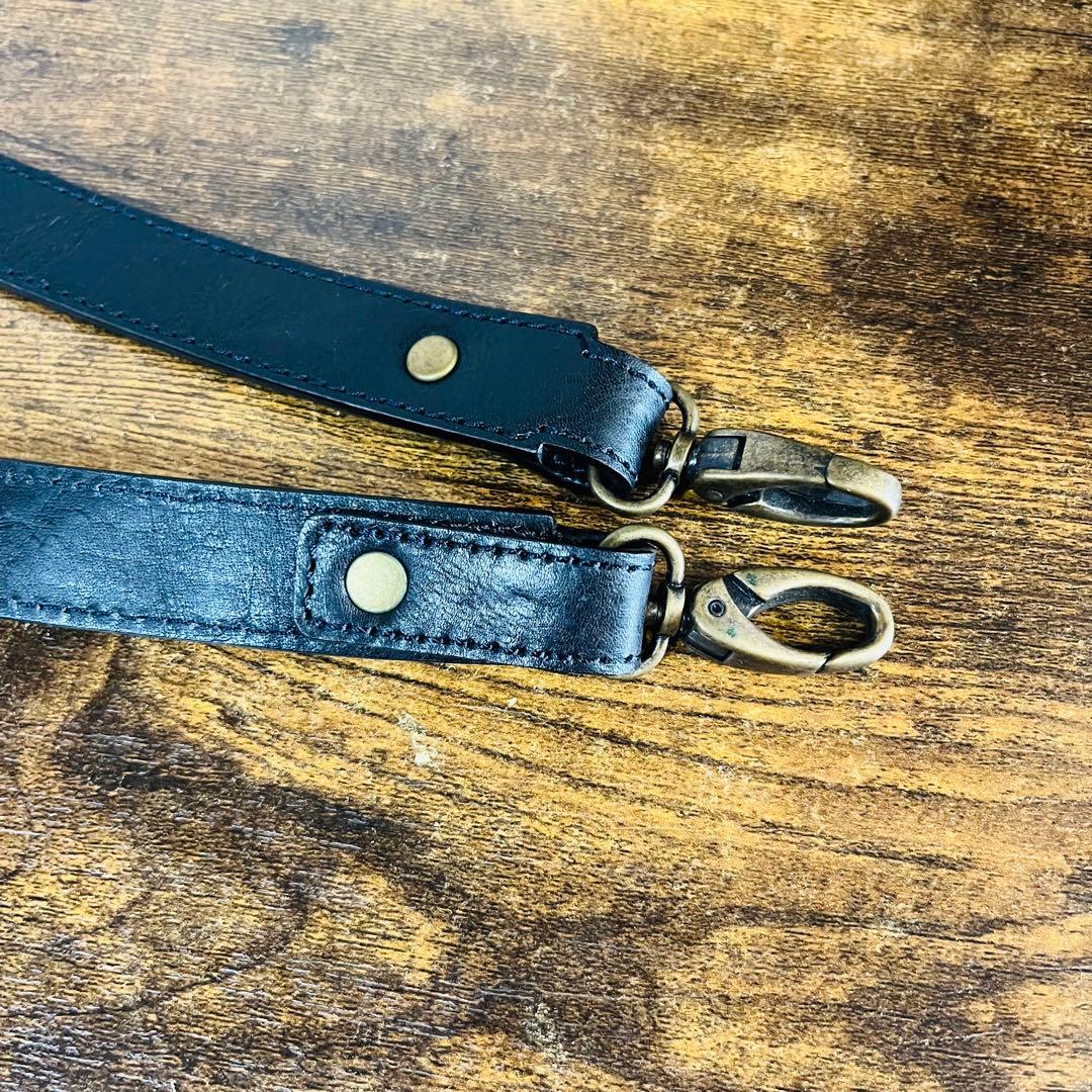 【本革】オーダー品　フルレザーショルダーバック　ブラック　一点もの