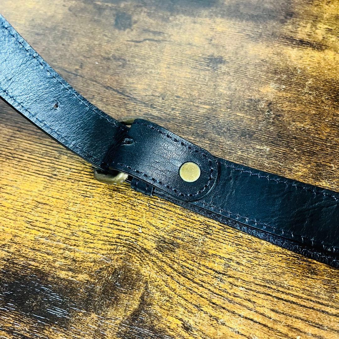 【本革】オーダー品　フルレザーショルダーバック　ブラック　一点もの