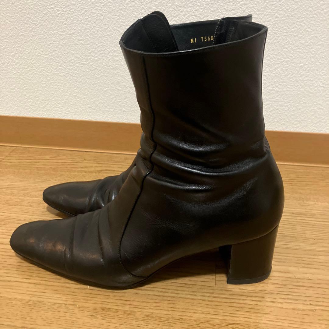 希少】SAINT LAUREN PARIS \"XIVジップヒールブーツ\"