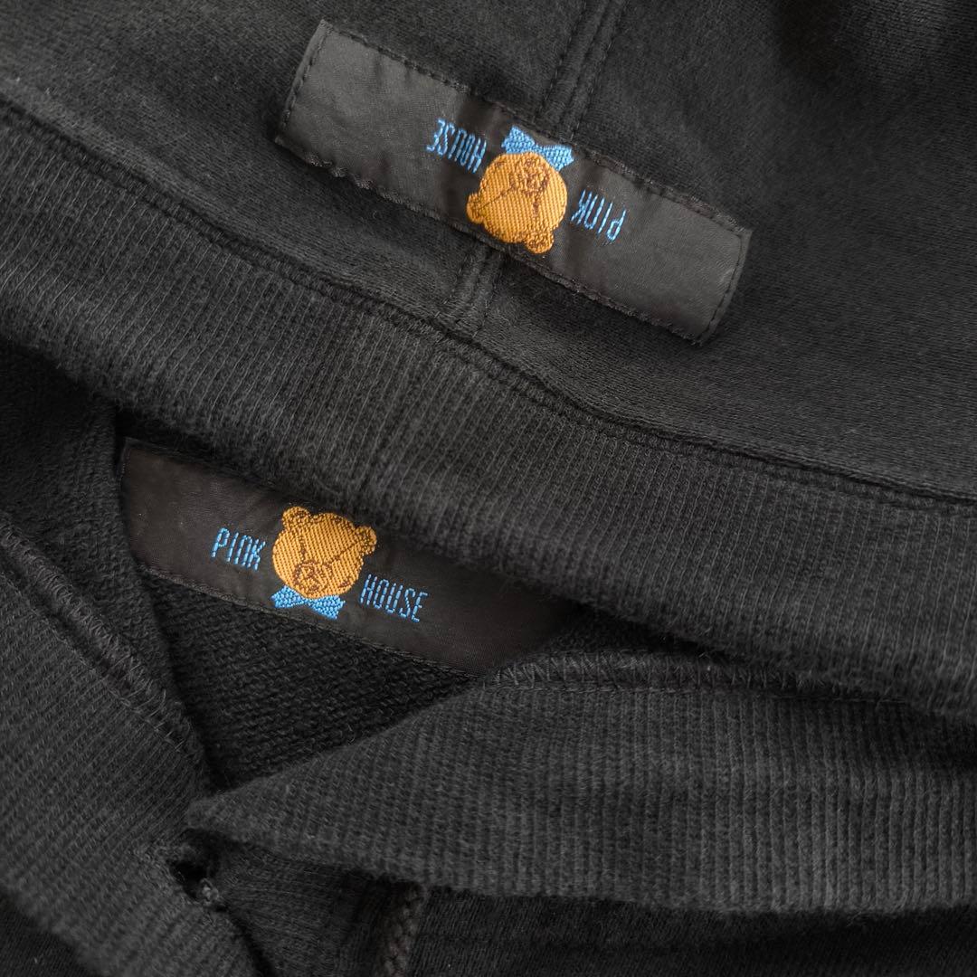 ピンクハウス　ひなぎくテディプリントパーカー　L ブラック