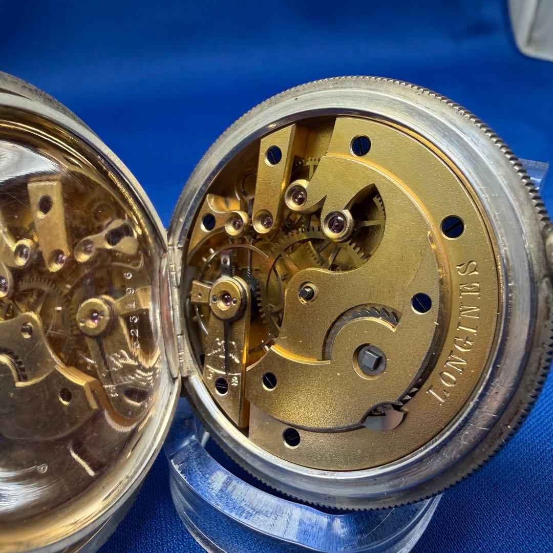 LONGINES 懐中時計 手巻き シルバー色アンティーク