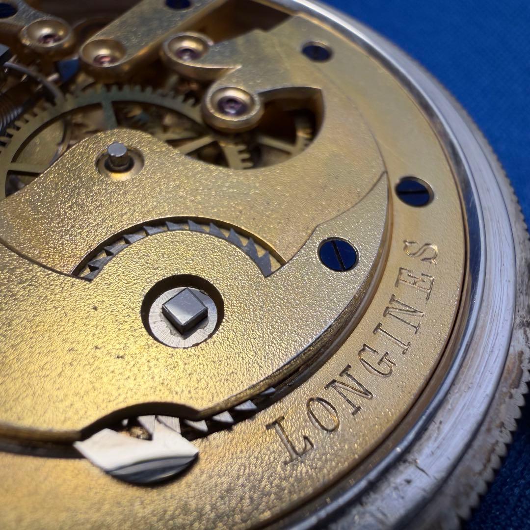 LONGINES 懐中時計 手巻き シルバー色アンティーク