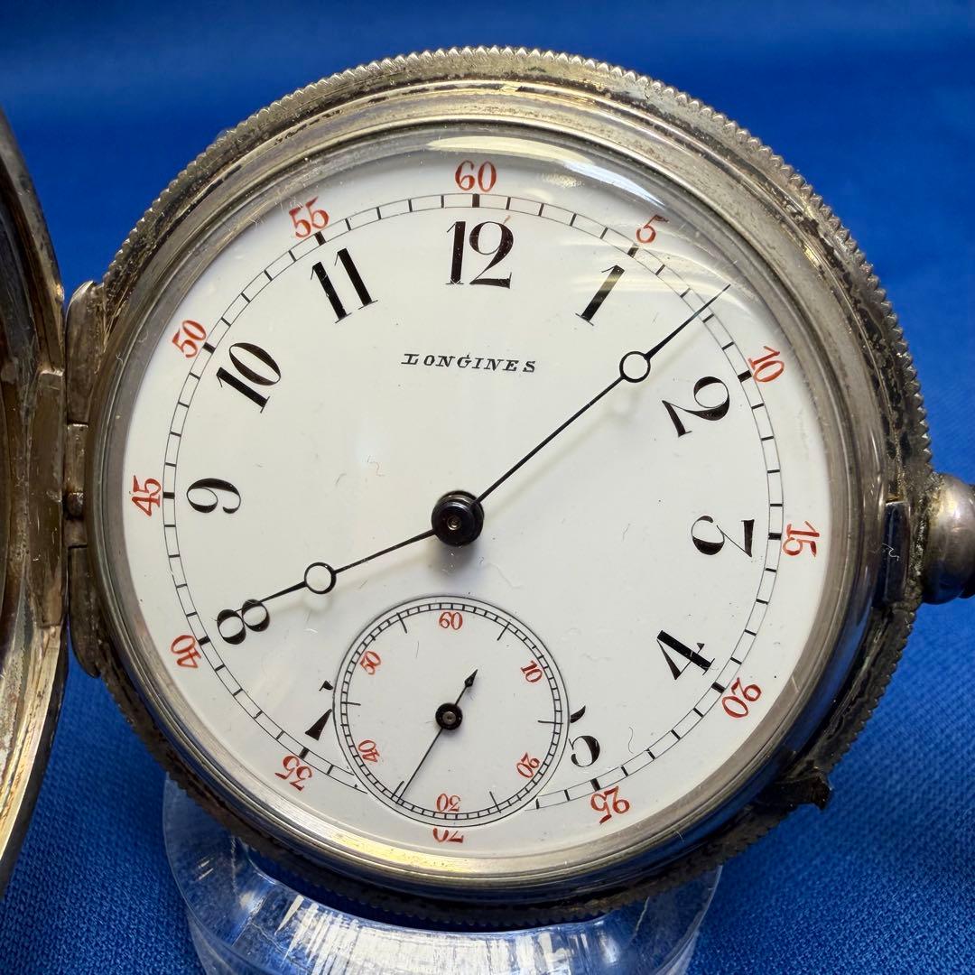 LONGINES 懐中時計 手巻き シルバー色アンティーク