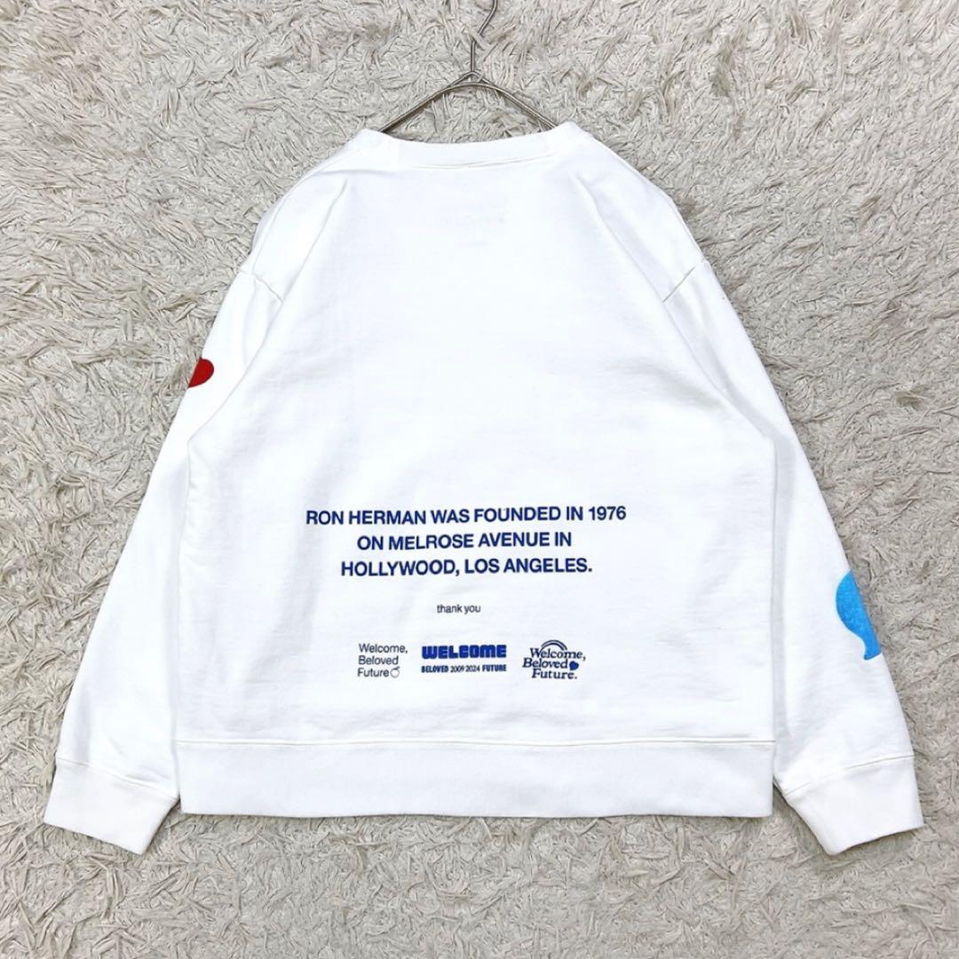 15周年記念 ロンハーマン クルーネック スウェット トレーナー S ホワイト