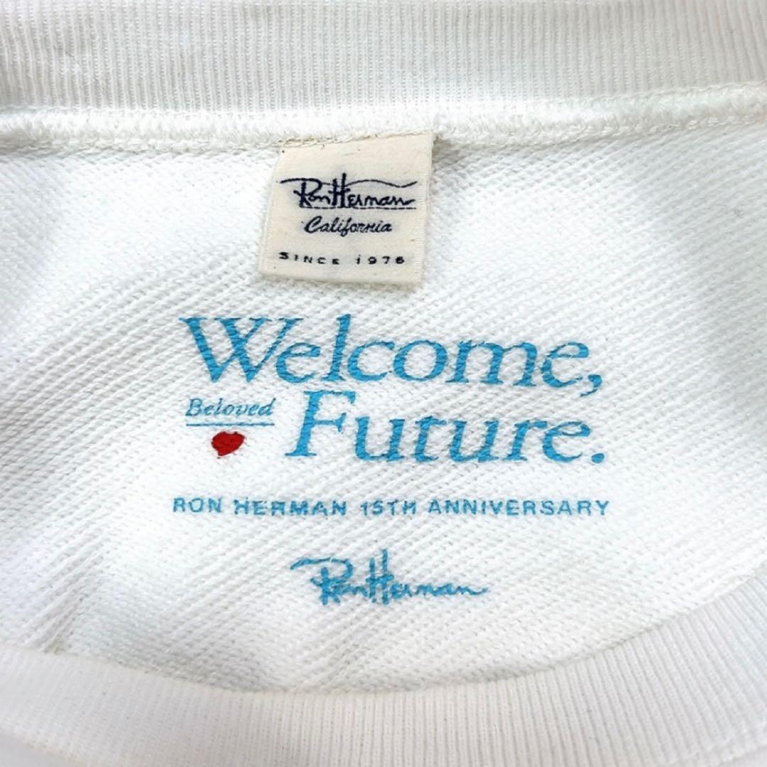 15周年記念 ロンハーマン クルーネック スウェット トレーナー S ホワイト