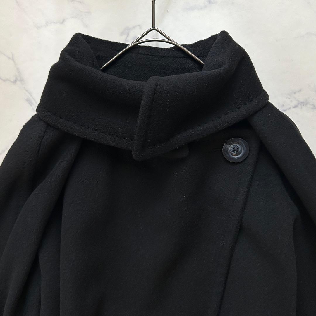 最高級白タグ マックスマーラ ロングコート カシミヤ混 ベルト 女優襟