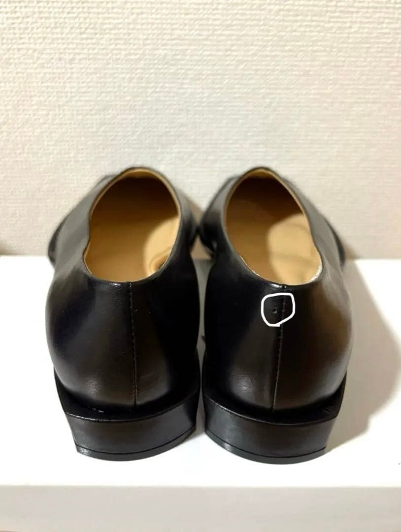 靴 CLANE / OUTSTITCH SQUARE FLAT SHOES