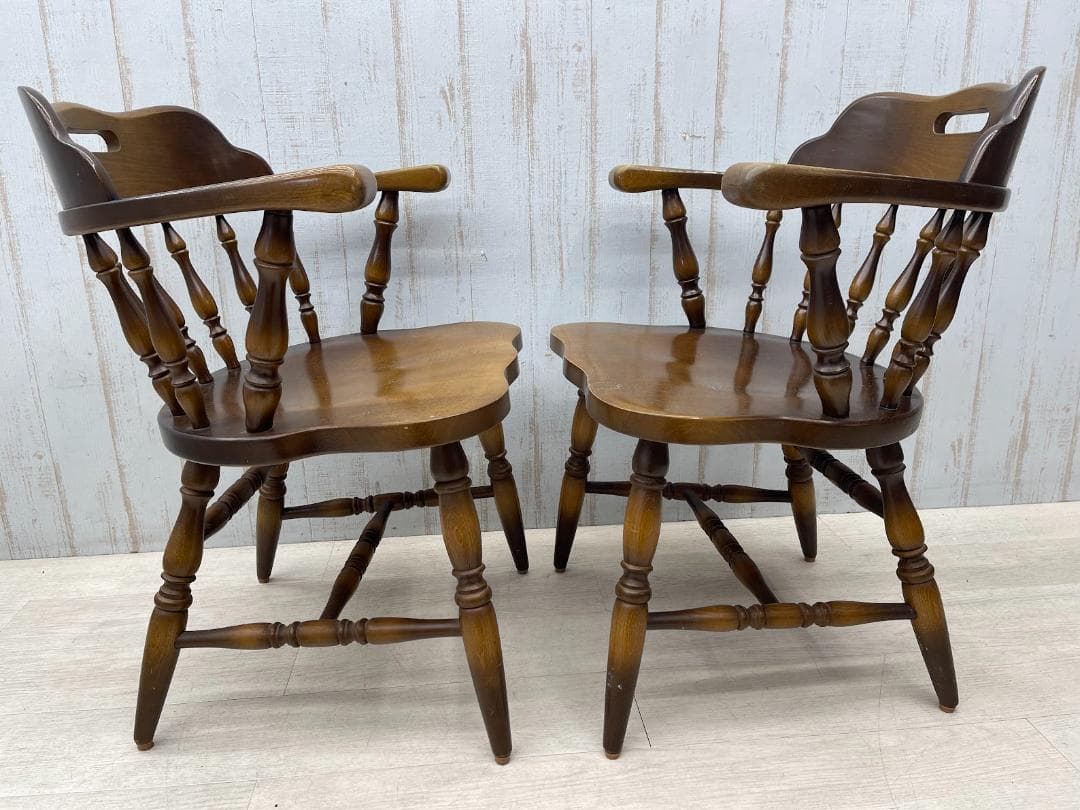 飛騨産業 キツツキ ウィンザーチェア ダイニングチェア 椅子 2脚 まとめて