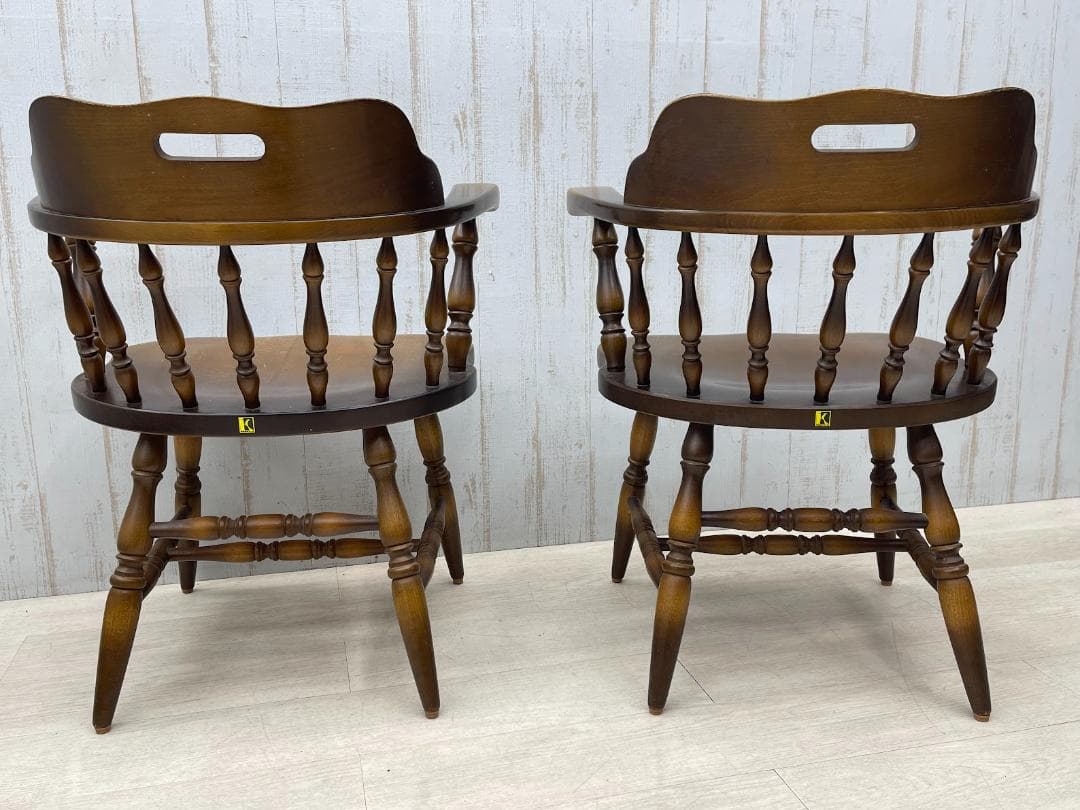 飛騨産業 キツツキ ウィンザーチェア ダイニングチェア 椅子 2脚 まとめて