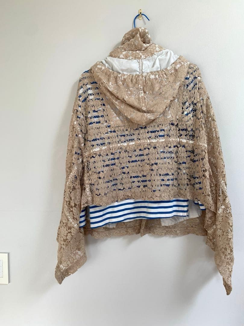 コムデギャルソンコムデギャルソン　ポンチョ　フード付き　レース