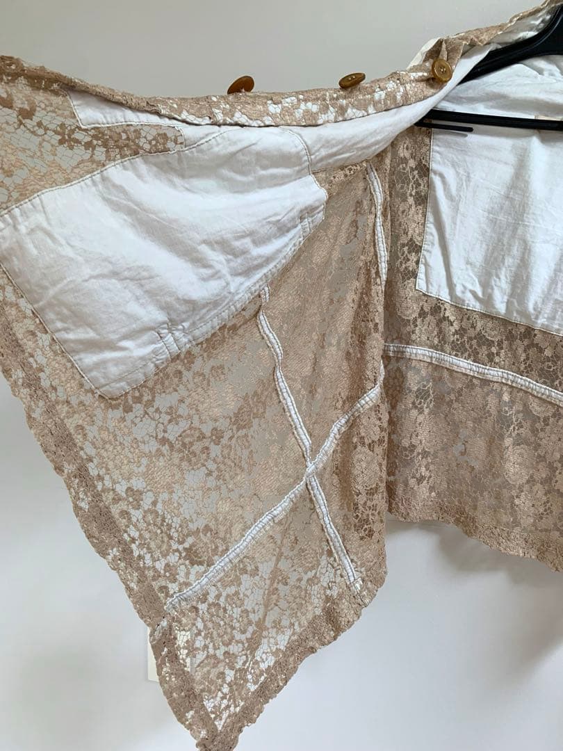 コムデギャルソンコムデギャルソン　ポンチョ　フード付き　レース