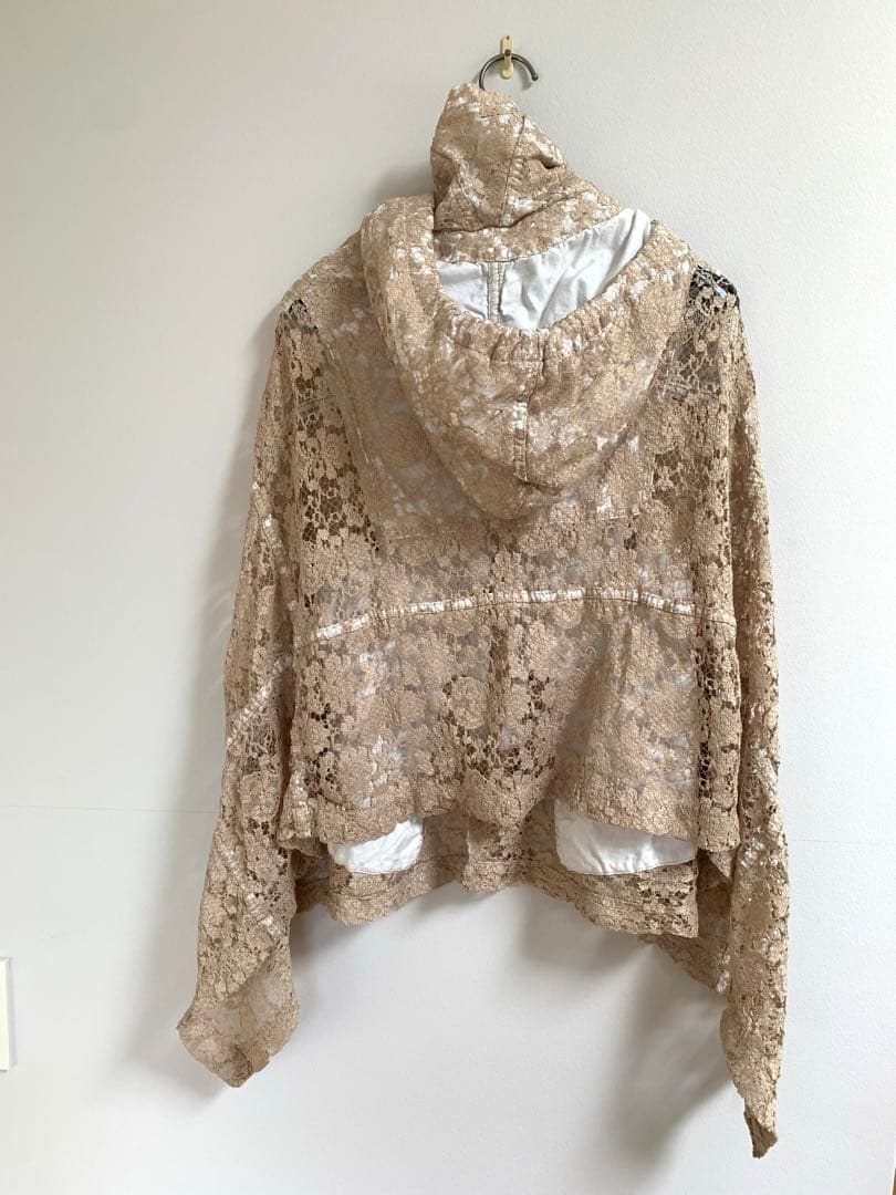 コムデギャルソンコムデギャルソン　ポンチョ　フード付き　レース