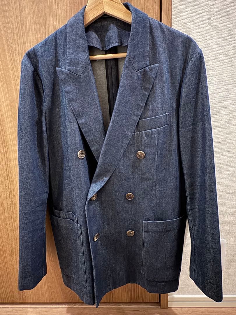 CABaN ネイビー ダブルブレストジャケット　デニムジャケット