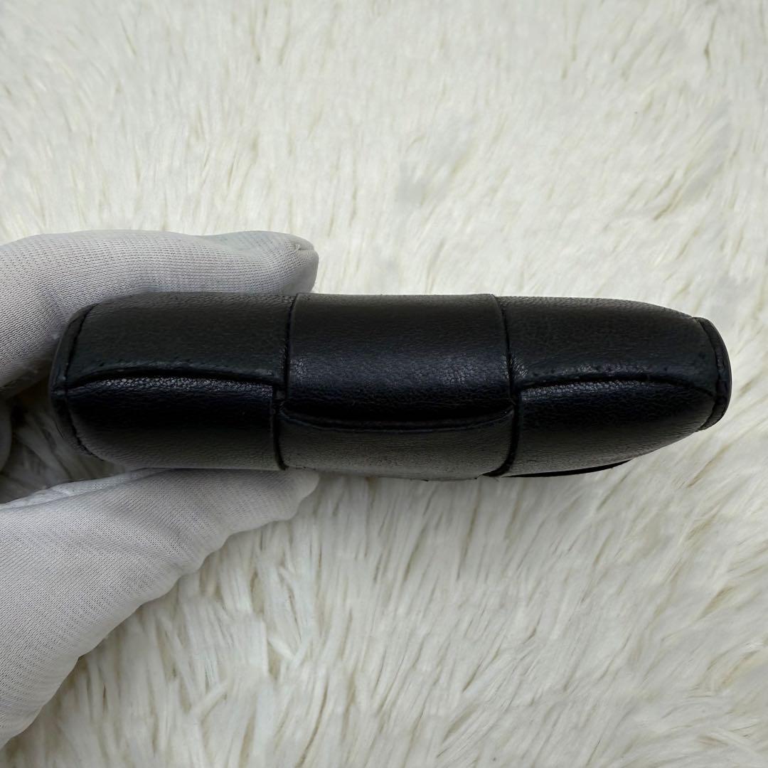 ✨美品✨ ボッテガヴェネタ 三つ折り 財布 カセット ブラック レザー