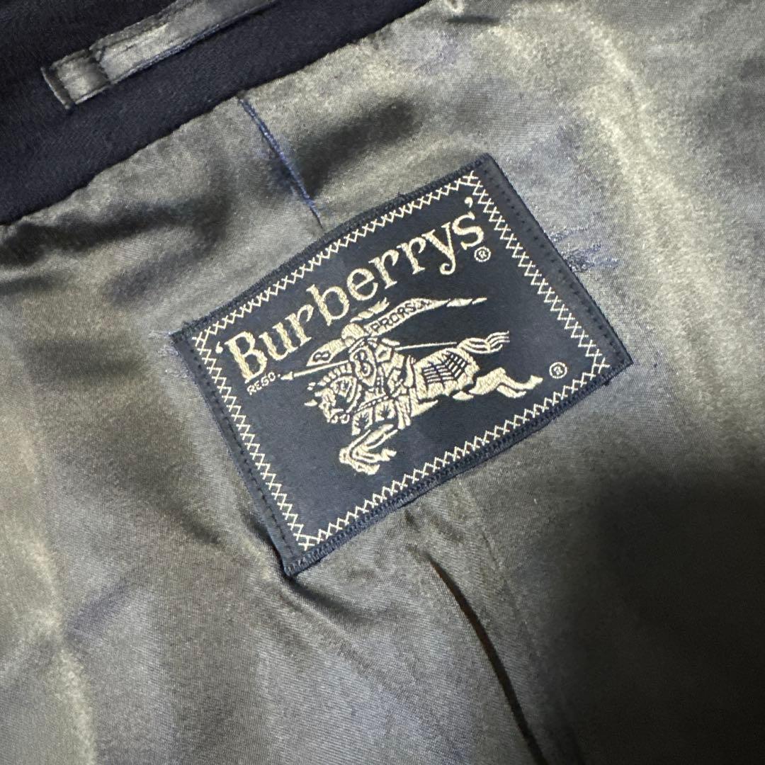 バーバリー カシミア混 チェスターコート ネイビー ロング丈 大きいサイズ