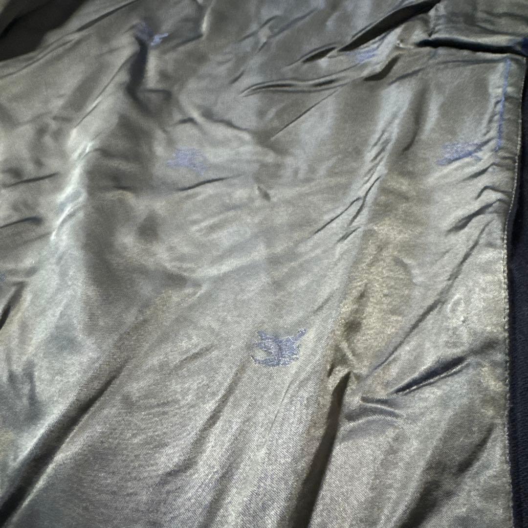 バーバリー カシミア混 チェスターコート ネイビー ロング丈 大きいサイズ