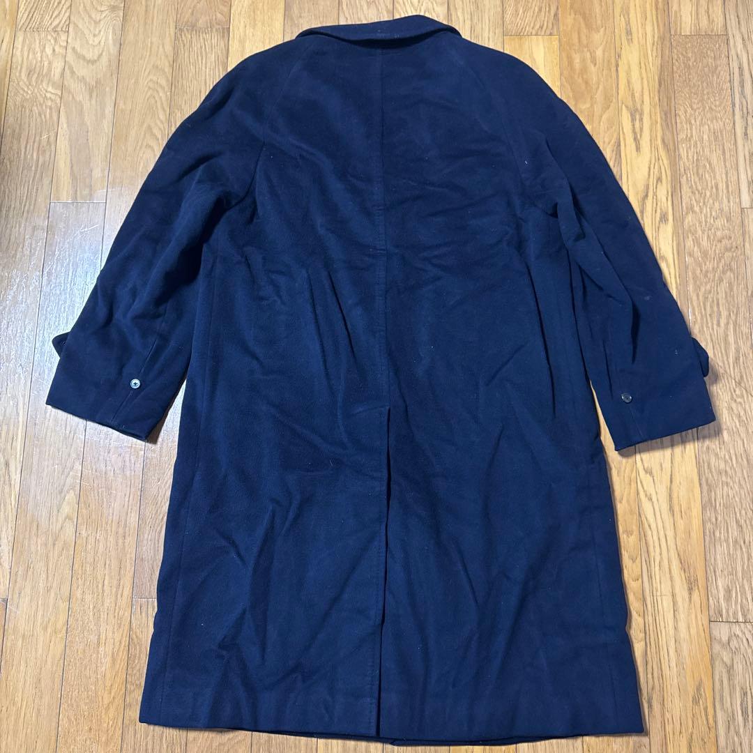 バーバリー カシミア混 チェスターコート ネイビー ロング丈 大きいサイズ
