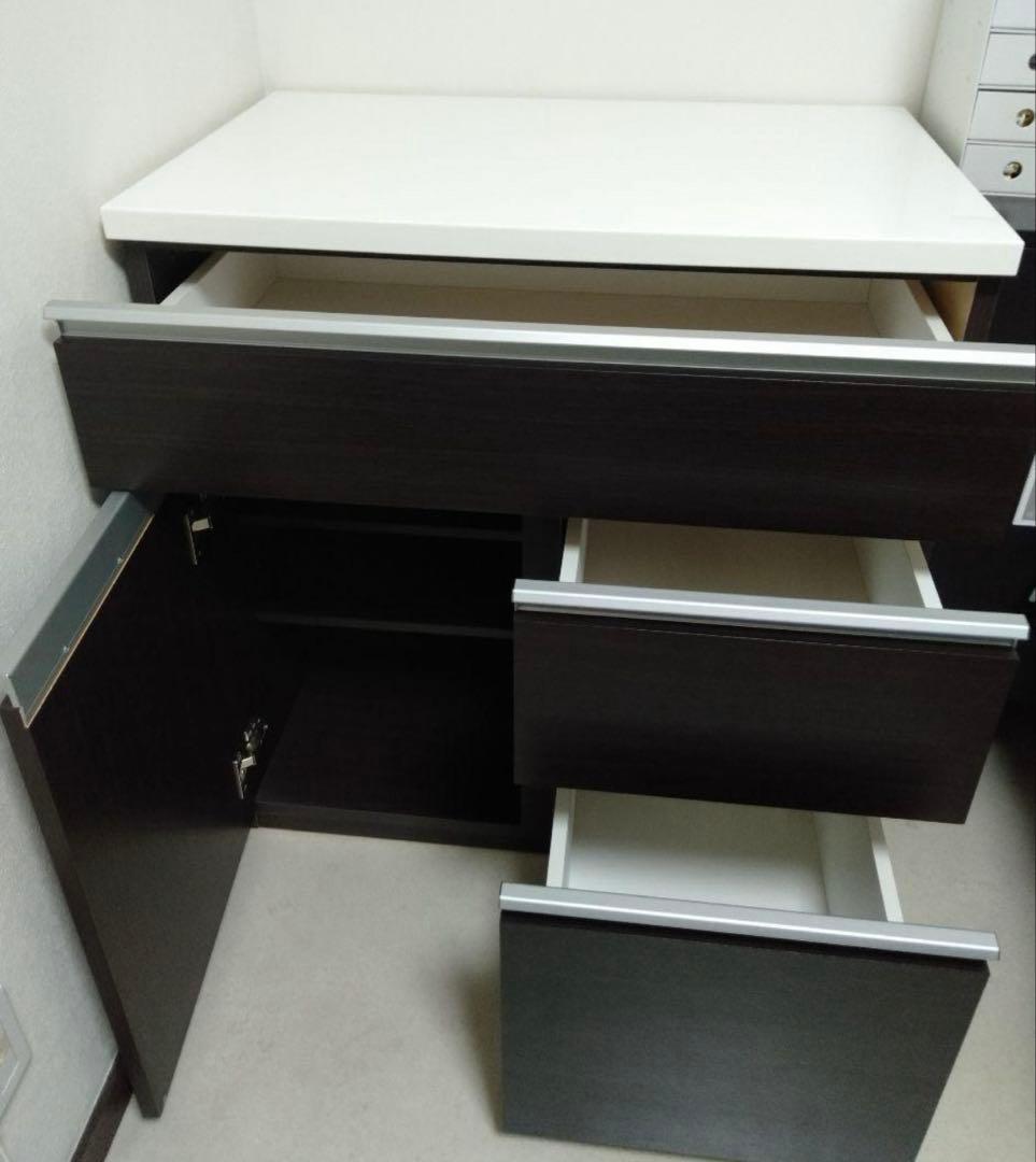 くにぼー　ニトリキッチンカウンター（キュリー2 80CT DBR)