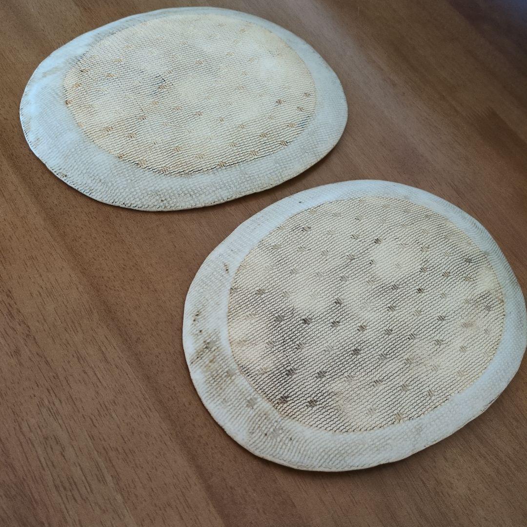 本田あつみ　花柄オーバル型陶器皿　2枚セット