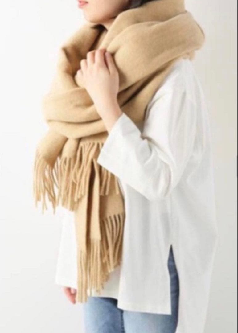 ASAUCE MELER アソースメレ スポンディッシュウールストール　ホワイト