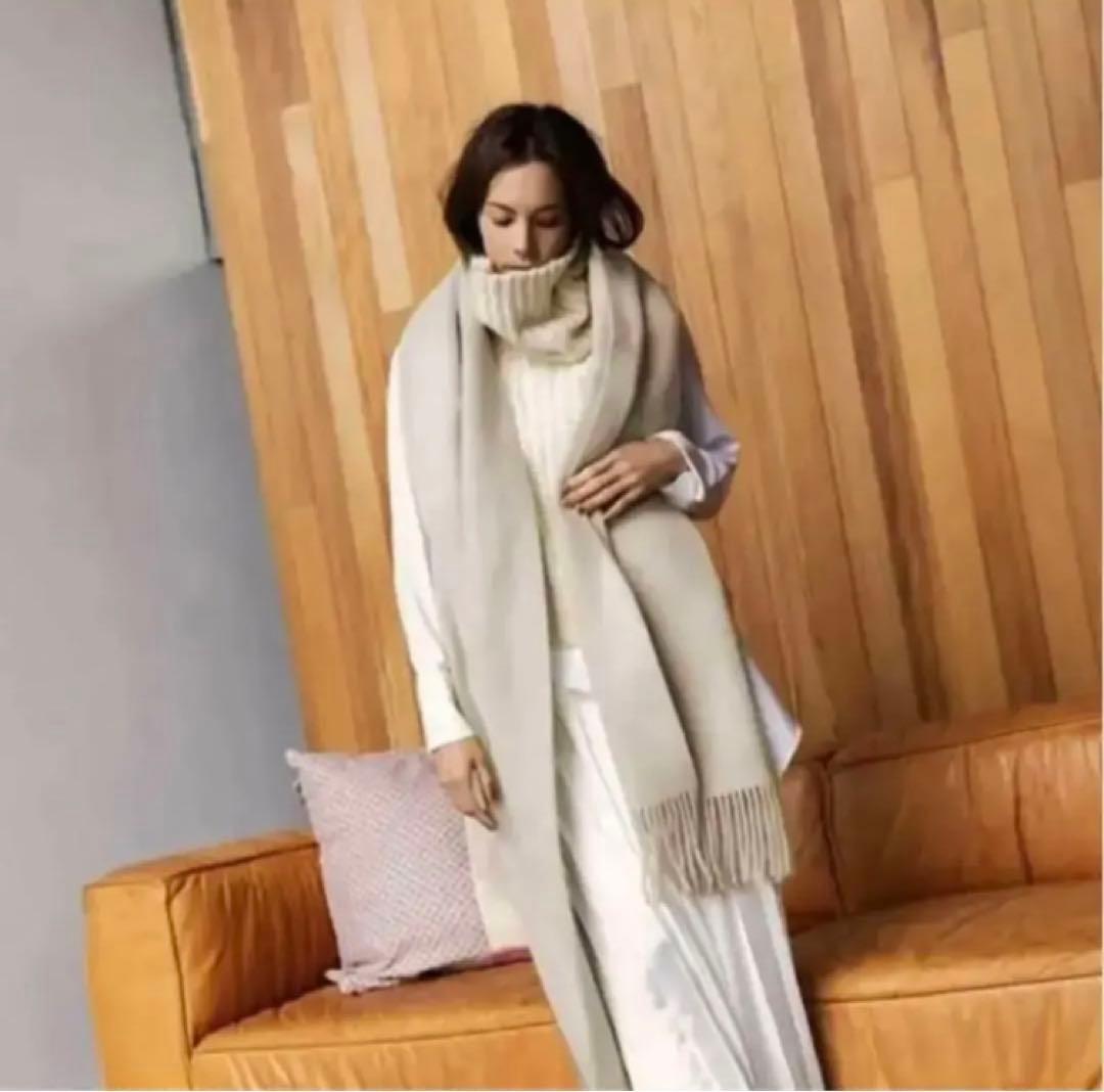 ASAUCE MELER アソースメレ スポンディッシュウールストール　ホワイト