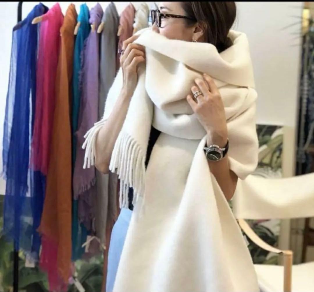 ASAUCE MELER アソースメレ スポンディッシュウールストール　ホワイト