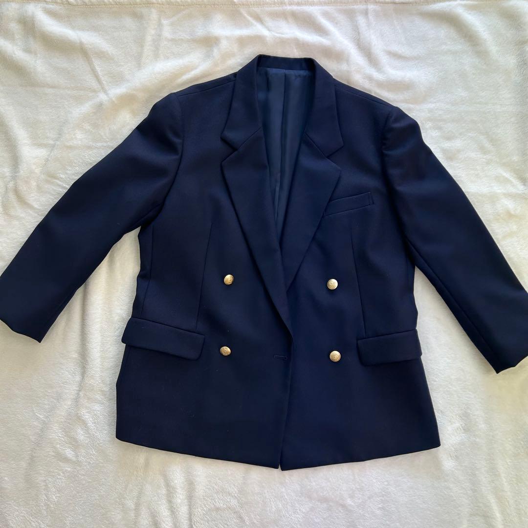 【美品】バーバリー フォーマル セットアップ 160 卒業式 入学式 ネイビー