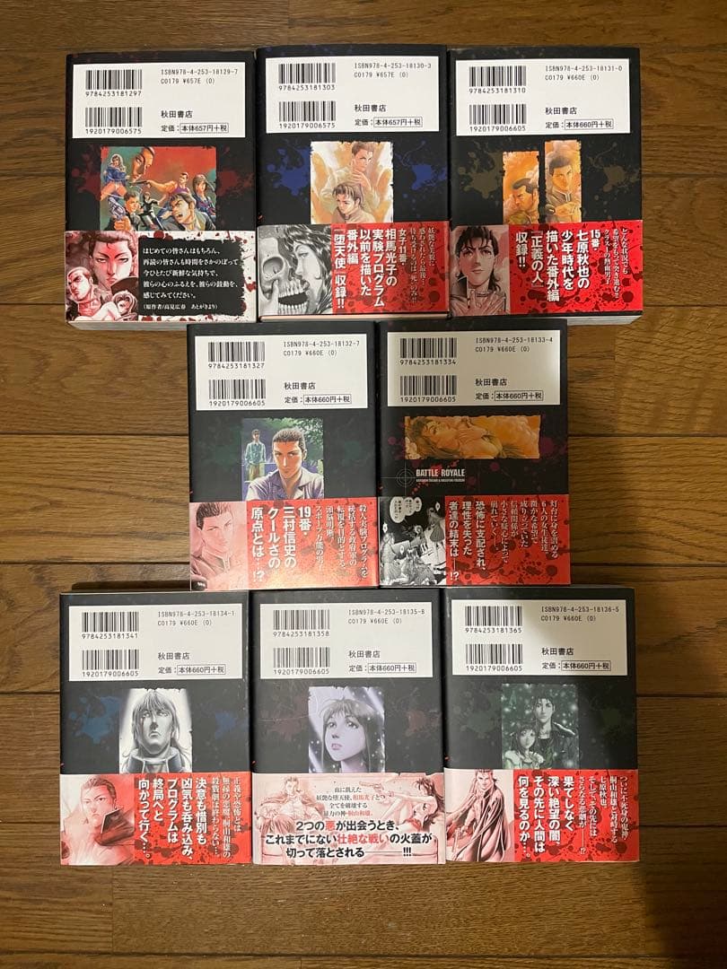 バトルロワイアル全巻 （文庫版）秋田文庫／田口雅之 (著者) 高見広春