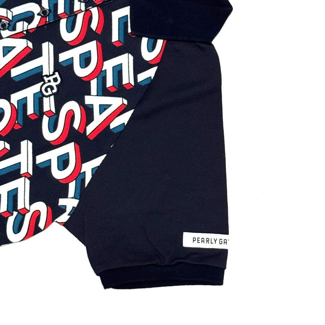 新品タグ付 パーリーゲイツ ゴルフポロシャツ 綿100% 日本製サイズ0ネイビー