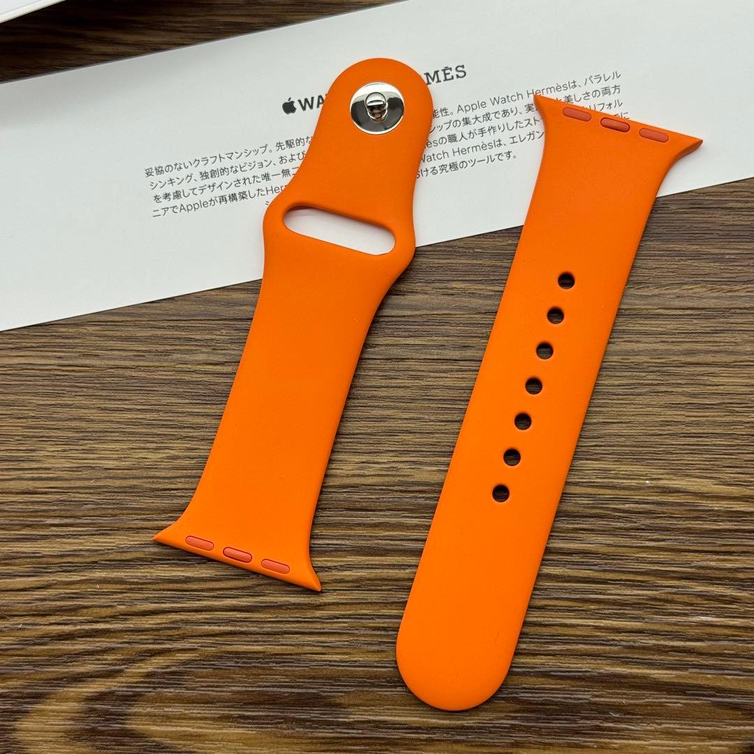 2662 Apple Watch エルメス　オレンジ　スポーツバンド　シリコン