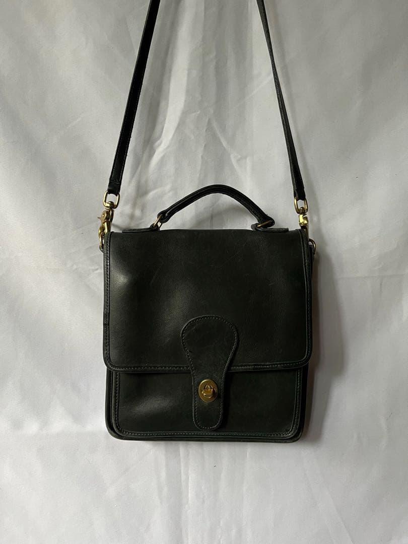 80s old COACH オールドコーチ ショルダーバッグ vintage 緑