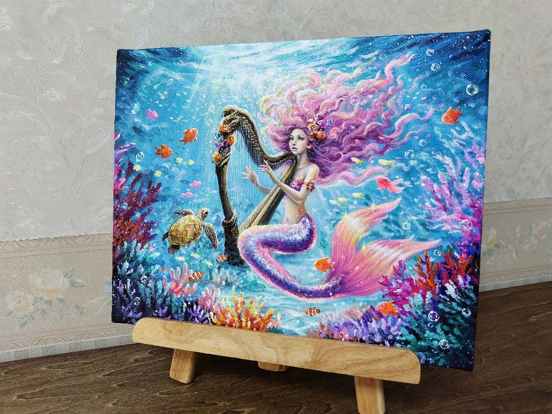 チ*ケ様 【美しい音色】アクリル画 F3 風景画 絵画