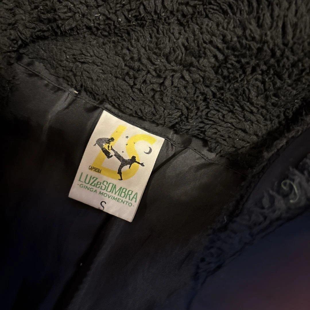 Luz y Sombra 黒 フード付きベンチコート S ルースイソンブラ