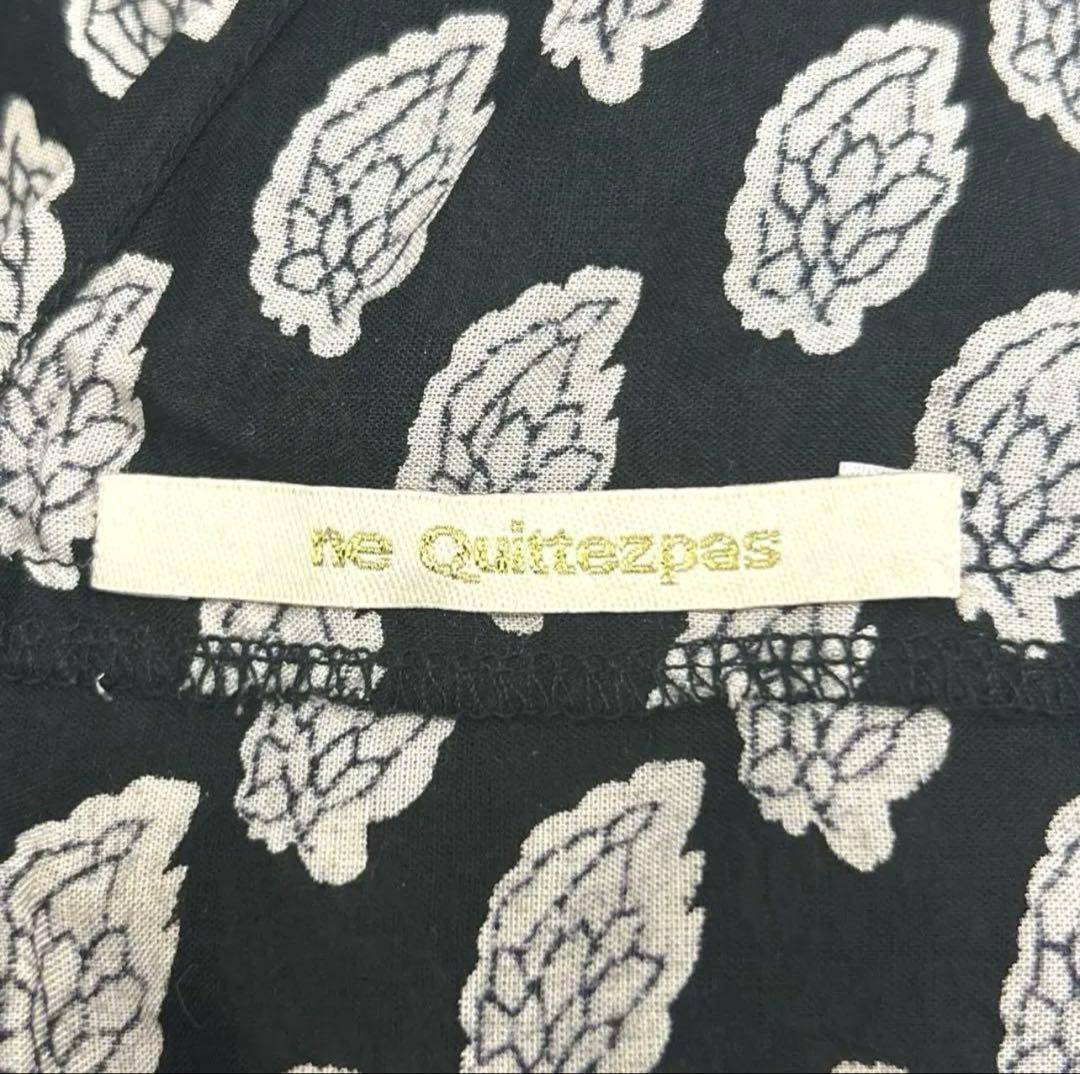 ne Quittez pas ヌキテパ　オールインワン リーフ柄 FREE