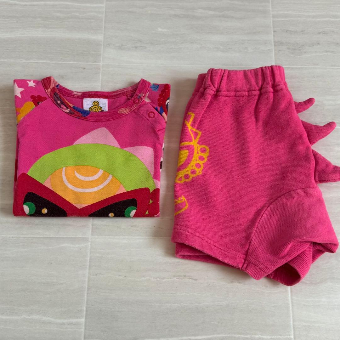 M*!様 ヒステリックミニ　«80» ミニラ　ヒレ付き　セットアップ　ピンク