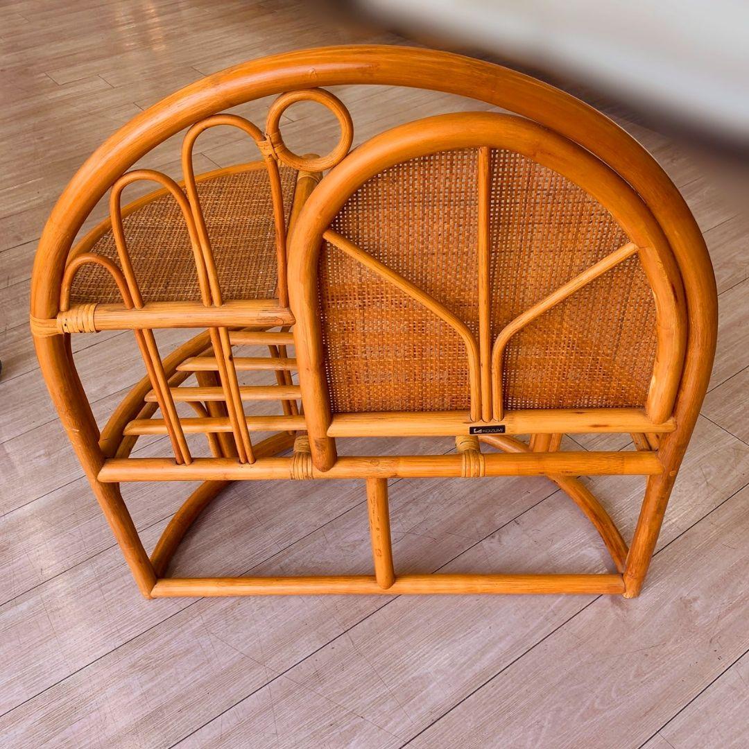 【レア美品】ヴィンテージ　ラタンチェアー　コイズミ　腰掛け　koizumi