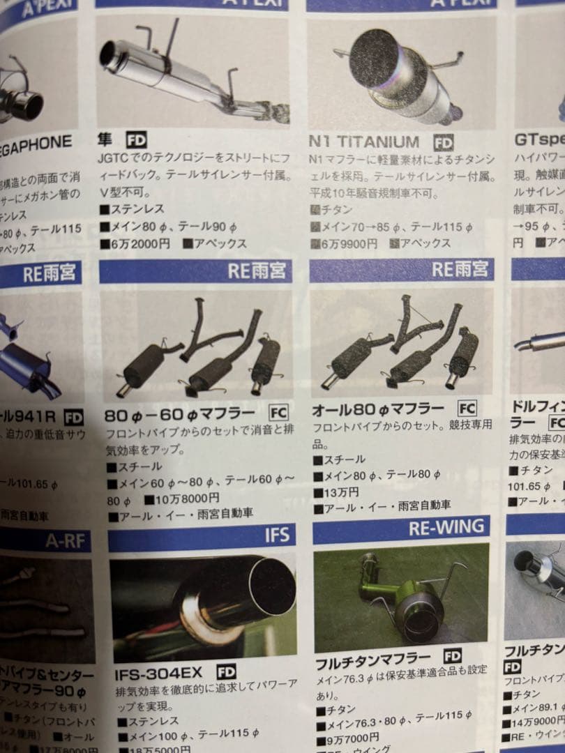 当時物。骨董品。FC3S RE雨宮 オール80パイ マフラー