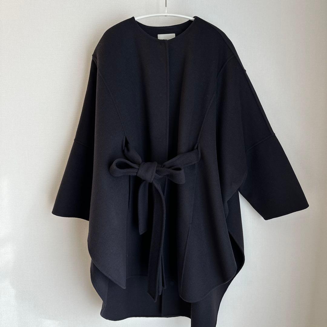 LE PHIL ソフトウールリバーポンチョ　ネイビー