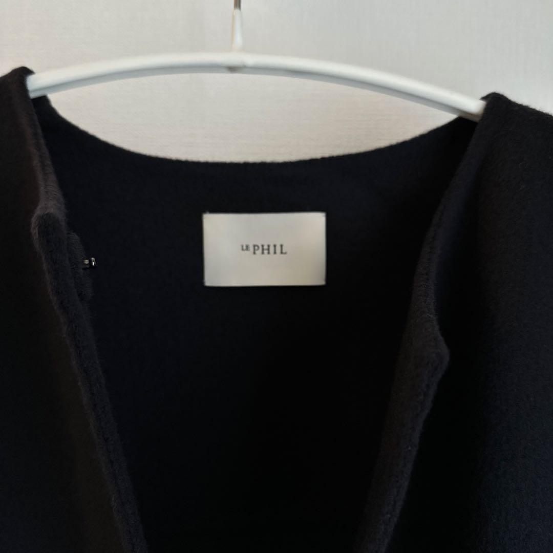 LE PHIL ソフトウールリバーポンチョ　ネイビー