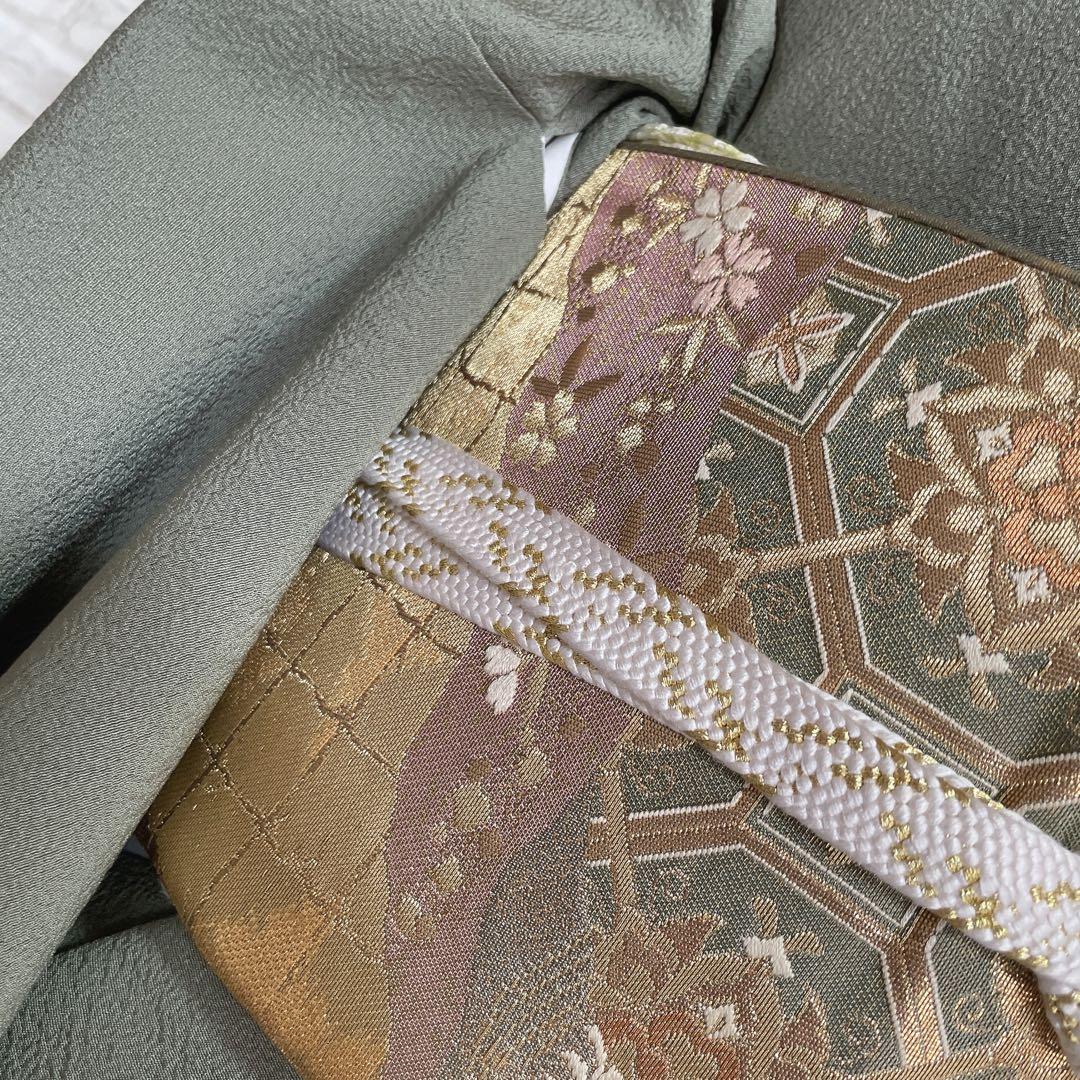 色無地　フルセット　藤紋　シンプル　礼装　カジュアル　着物　P3