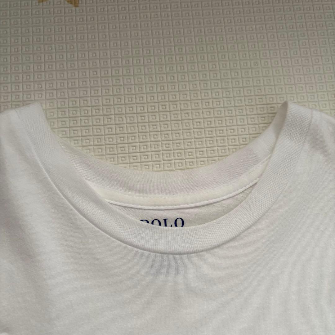 Polo Bear刺繍 ホワイト半袖Tシャツ