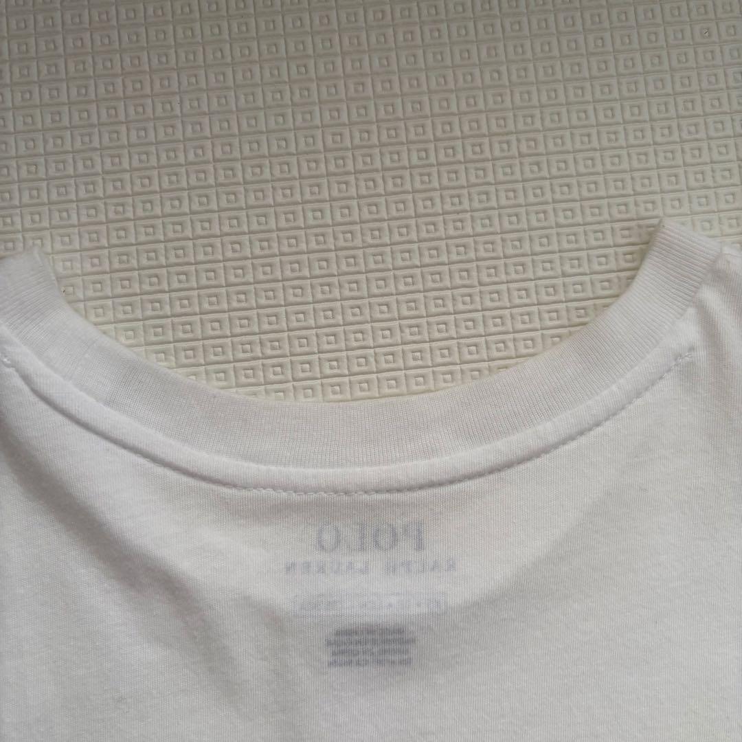 Polo Bear刺繍 ホワイト半袖Tシャツ