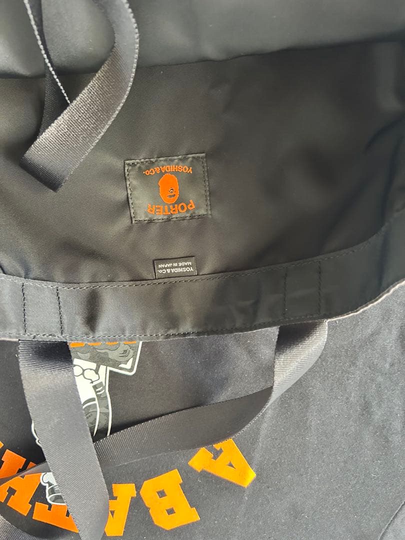 A BATHING APE × PORTER ブラックTシャツ + トートバッグ