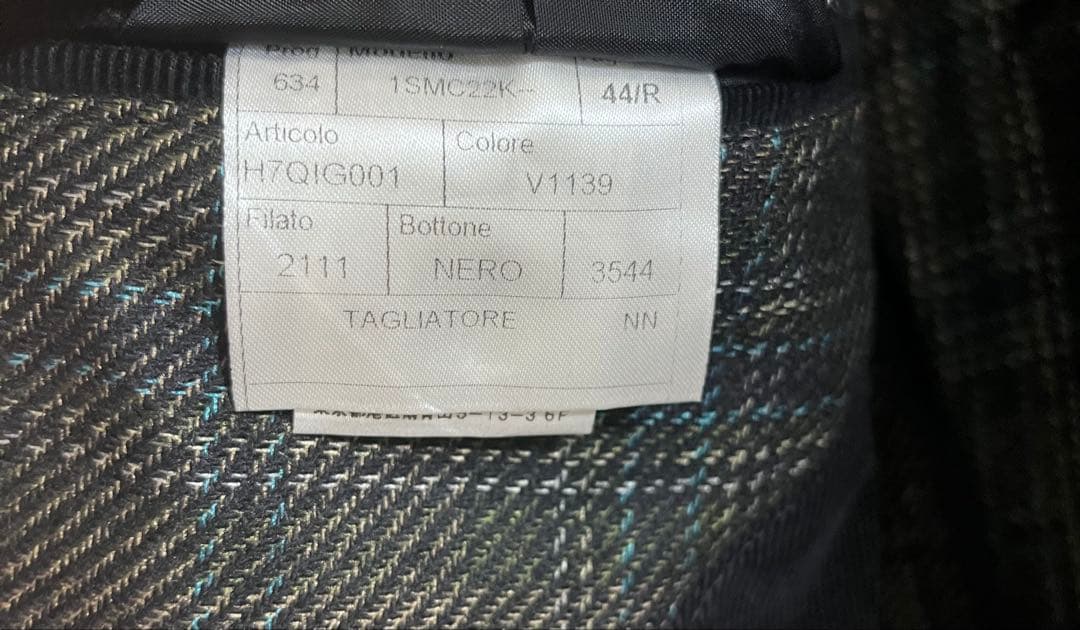 (Kofb)TAGLIATORE テーラードジャケット 44R チェック柄