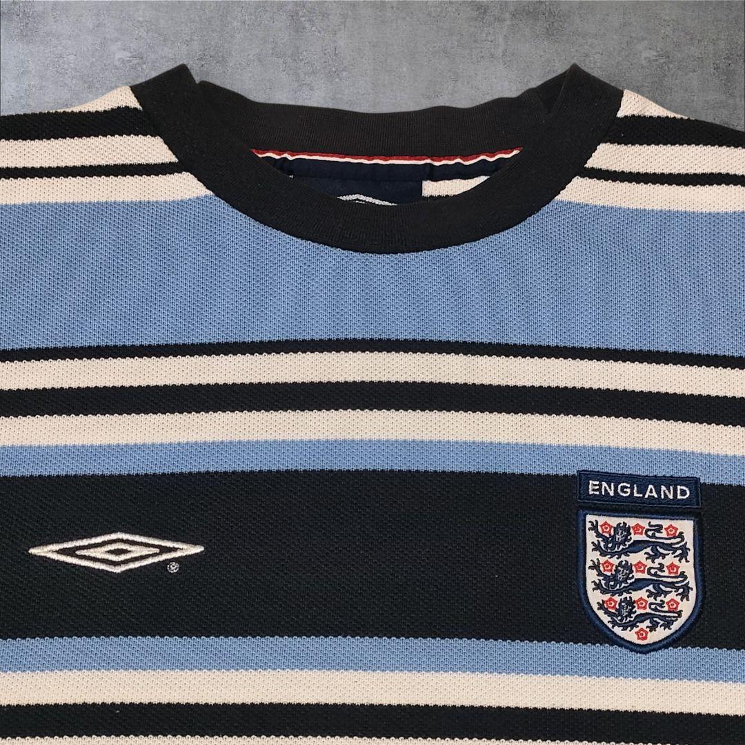 激レア 90s UMBRO アンブロ イングランド 代表 ボーダー ロンT L