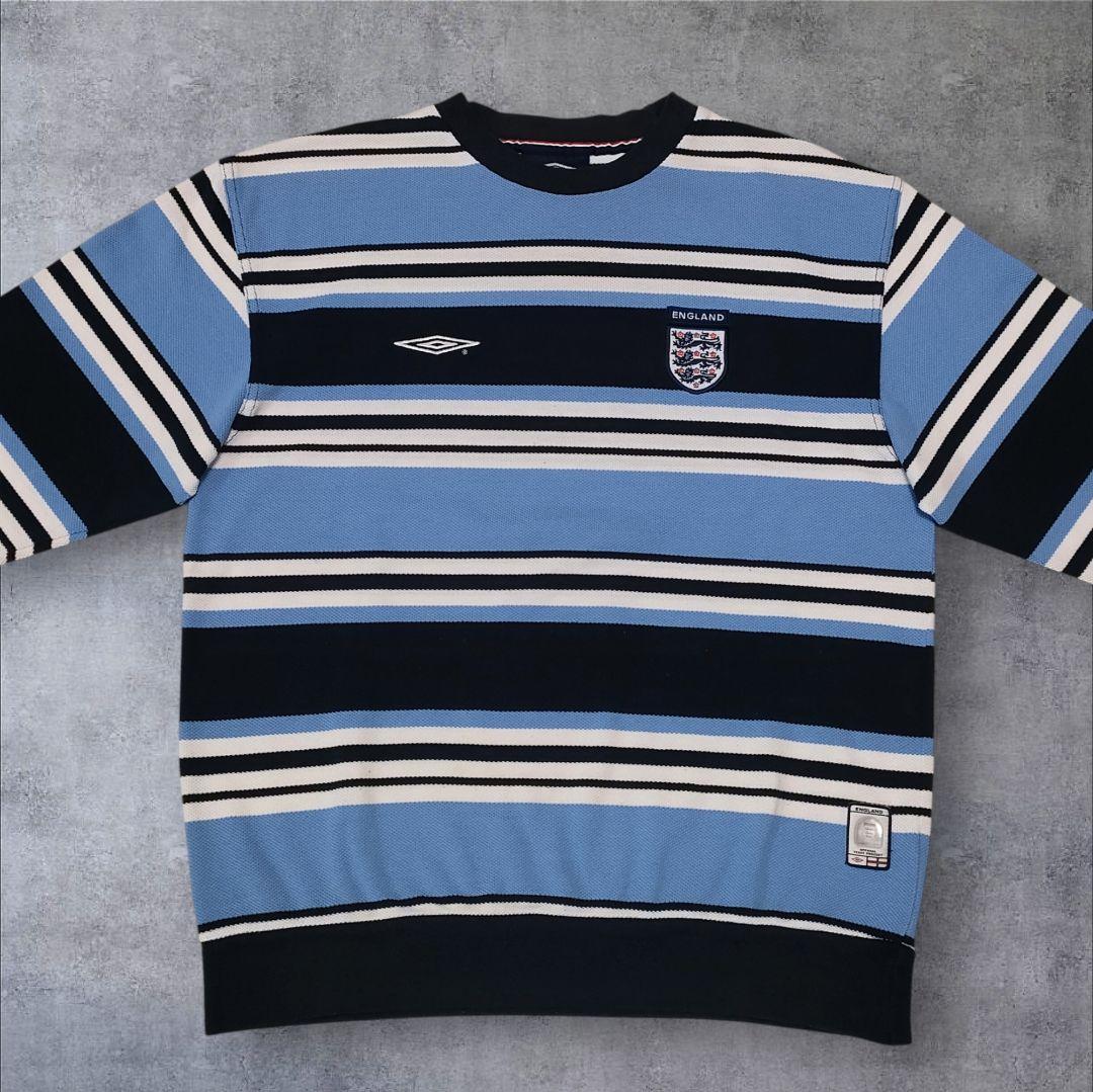 激レア 90s UMBRO アンブロ イングランド 代表 ボーダー ロンT L